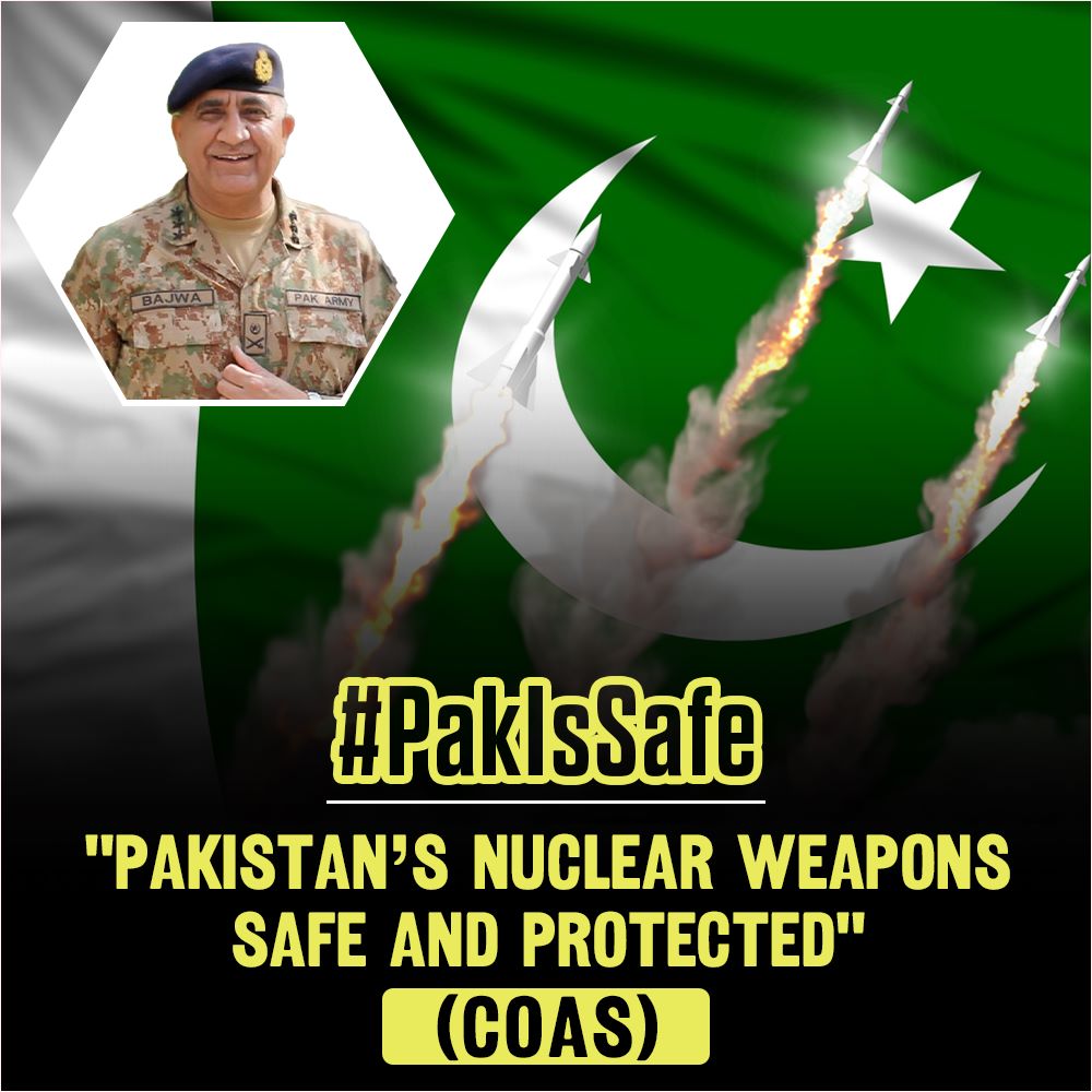 Mariach466's tweet photo. COAS said #PakIsSafe https://t.co/aMn5Rcvy55