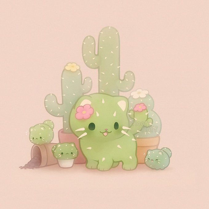 「cactus cat」 illustration images(Latest)