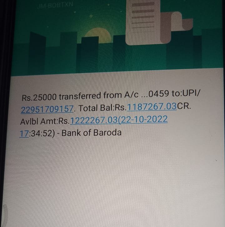 rajanlovesharma's tweet photo. Unauthorised UPI payment has been done from my A/C 38858100020459 of ₹85900 in six transaction (25k,25k, 25k,10k,600 and 400) plz help me ASAP #RBI #BankofBaroda #NPCI #IBA #cybercrime https://t.co/RFqz0IXR3f