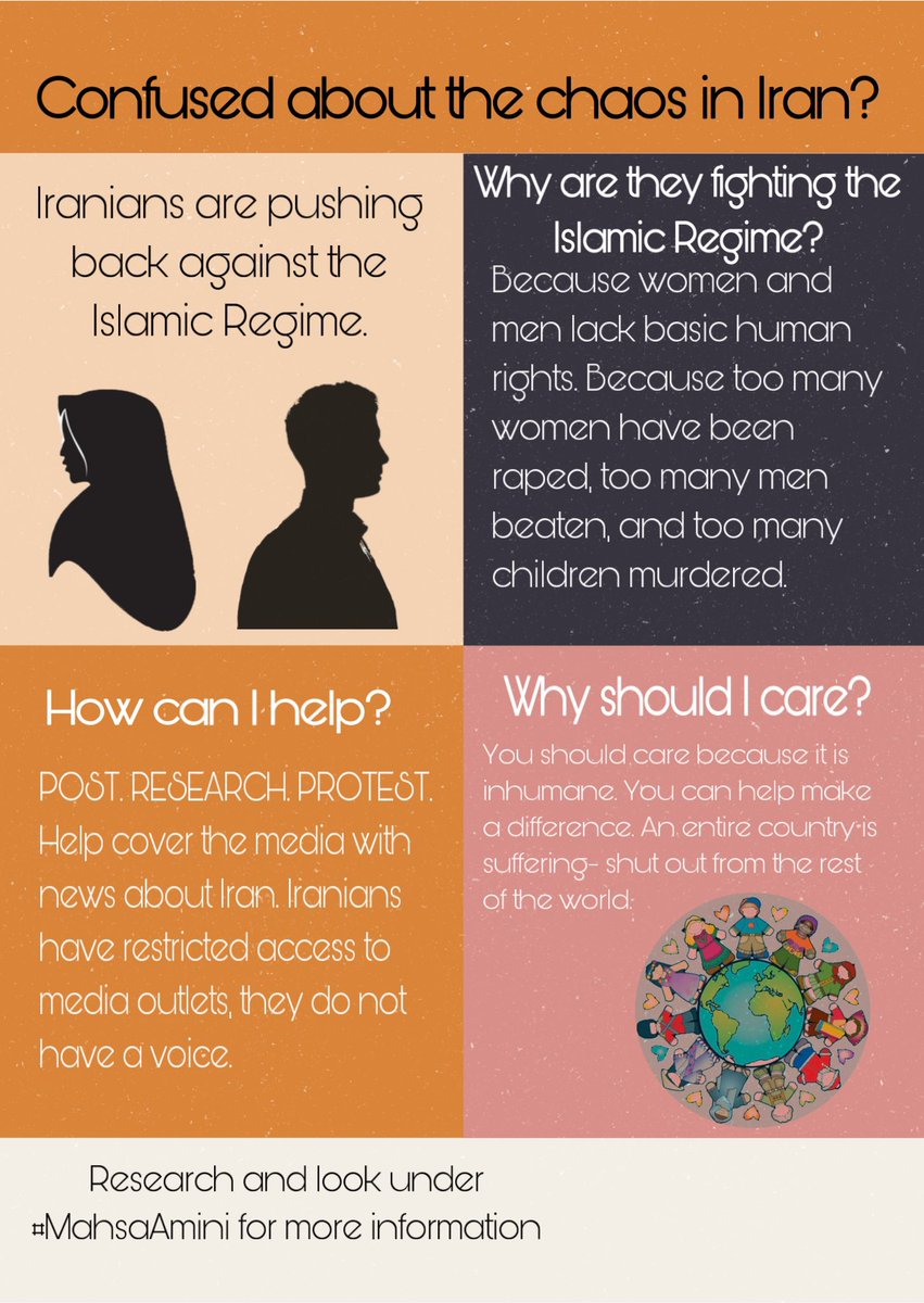 heroldega's tweet photo. #MahsaaAmini #IranRevoIution 
A short summary for everyone still confused about Iran and the protesting. https://t.co/5qO71OzvZY