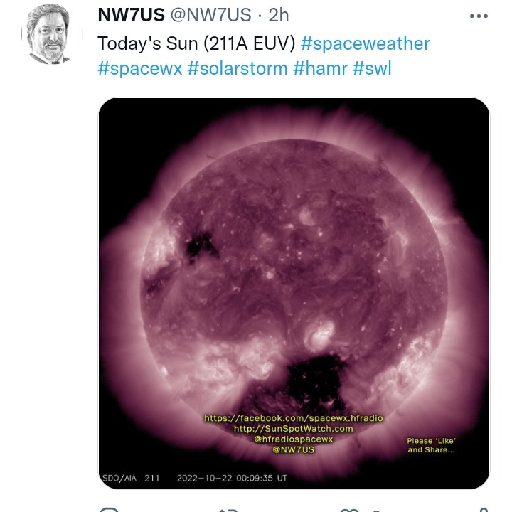 neverleftbehin2's tweet photo. @chriscartw83 Solar flares from sun spots! Wonder if that probe they shoved into center of Sun has anything to do with Sun spots? Bill Gates wanted to dim sun to stop climate warming! Yah. It's working wonderfully! Causes earthquakes, pole shifts, jet stream changes, lots🌋pollution from ash! https://t.co/929ZLnf3O2