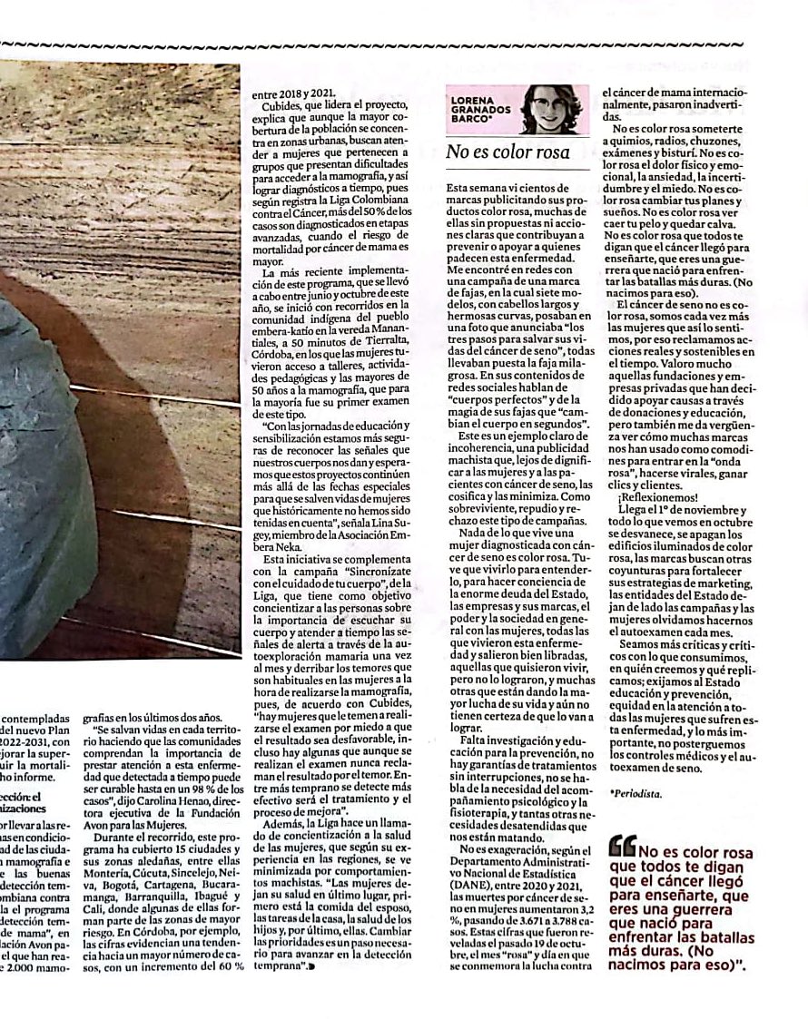 Lograba's tweet photo. Les comparto una reflexión sobre el papel de las marcas y el Estado, a propósito del mes de la lucha contra el cáncer de seno. Gracias a @elespectador por visibilizar el tema y por la invitación a participar 🌟

https://t.co/XYkGx5s9xr https://t.co/snGX4VdKfi