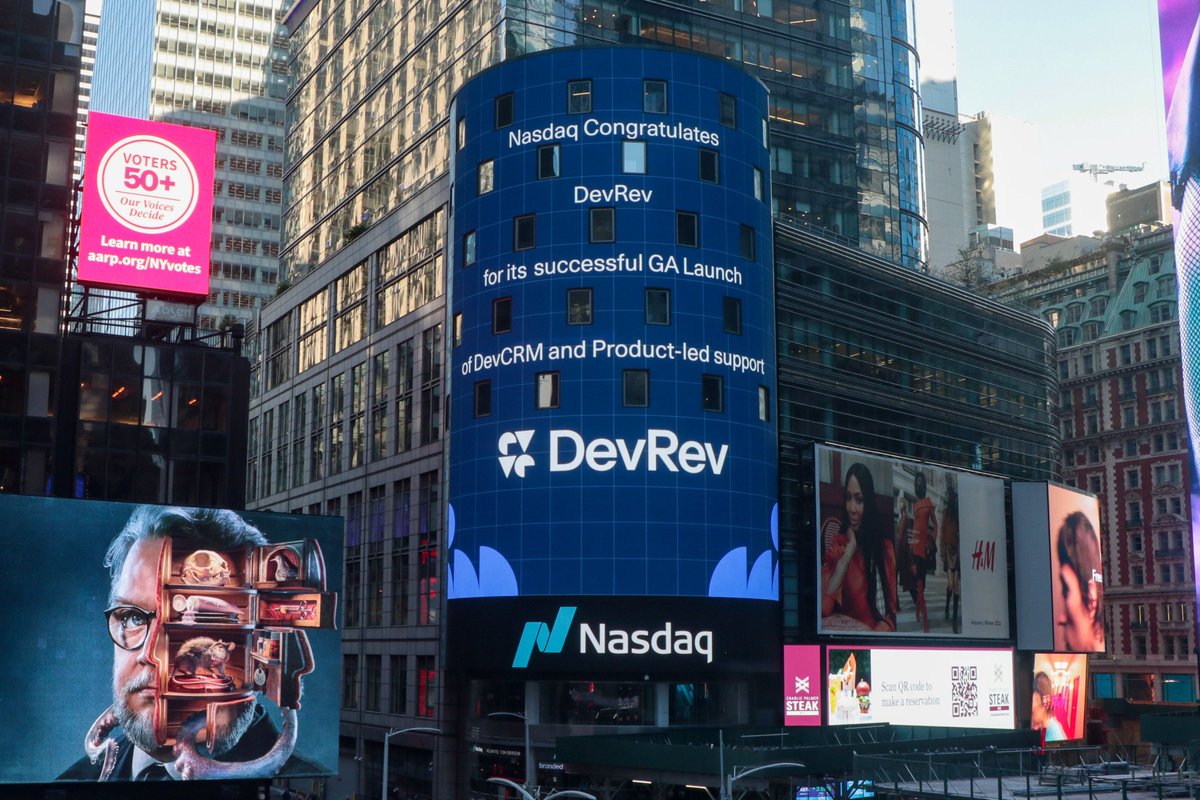 What a fitting end to the GA launch week, thanks to <a href="/Nasdaq/">Nasdaq</a> <a href="/devrev/">DevRev</a>