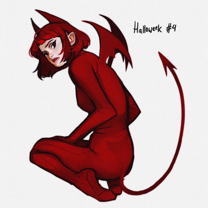 demon girl for #cyarinhalloweek draw this in your style 4! 