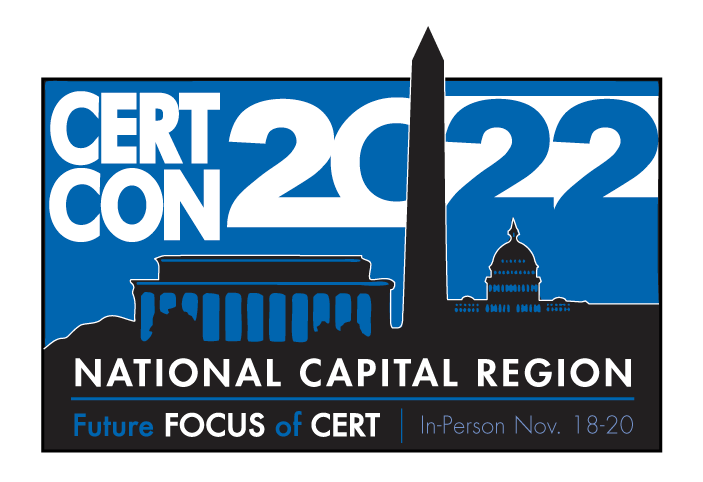 FairfaxCoCERT's tweet photo. CERTCON 2022 | Nov. 18th - 20th | In-Person!
At George Washington Middle School, Alexandria, VA
Learn More & Register: https://t.co/eod9QE1nfn
Hosted by the National Capitol Region CERT Consortium (NCR CERT)
#CERT #CERTCON #Conference #NationalCaptialArea https://t.co/AV8Ew0vqin