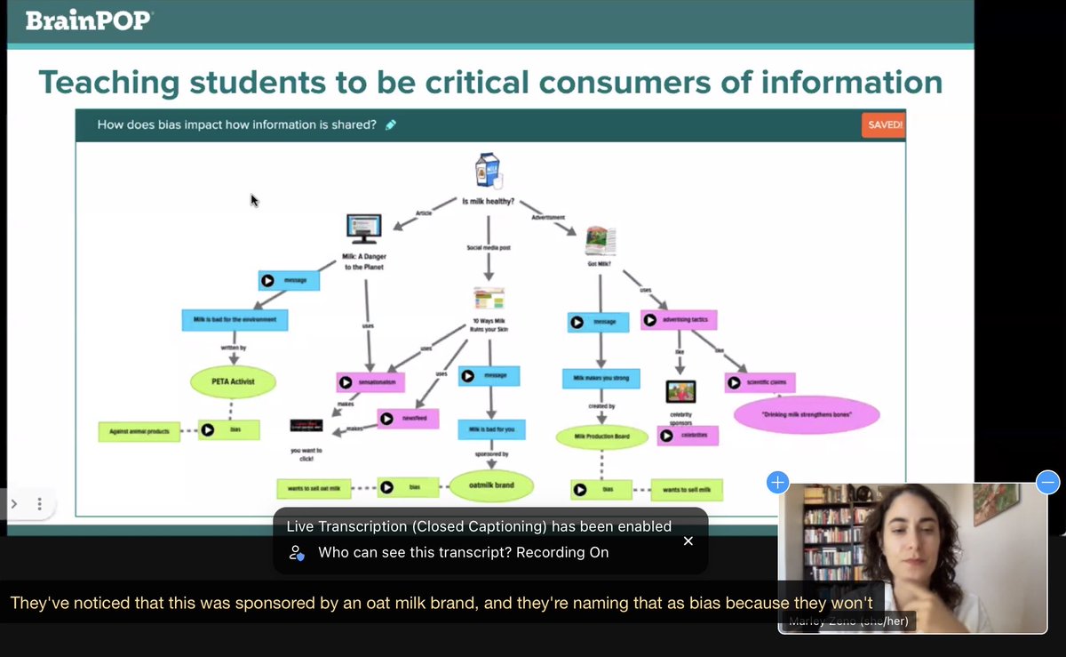 Really succinct and helpful strategies to help students be critical consumers of information, and site evidence. ⁦@brainpop⁩ ⁦@iste⁩ #digcitconnect #digitalcitizenship #edtech #literacy #pedagogy #MarleyZeno