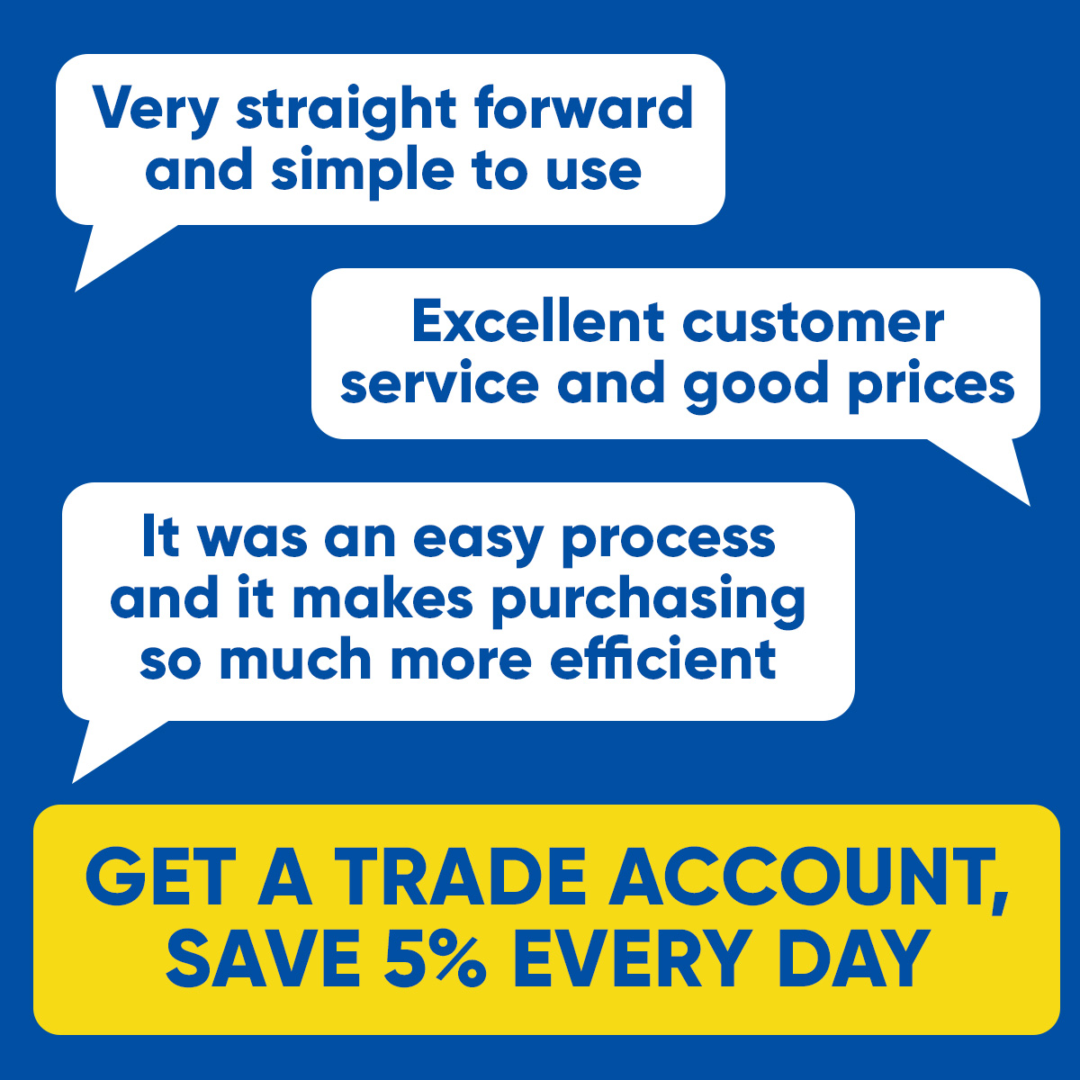 Get 5% off every order with a Toolstation Trade Account! Not convinced? Take a look at some of our latest reviews 🙌 Click here for more information: bit.ly/3Akt5gf