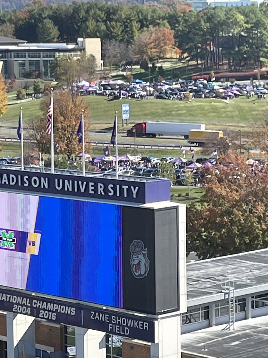 A whole lot of tailgating going with on! Marshall at JMU, 🕞 3:30pm on @ESPNPlus.