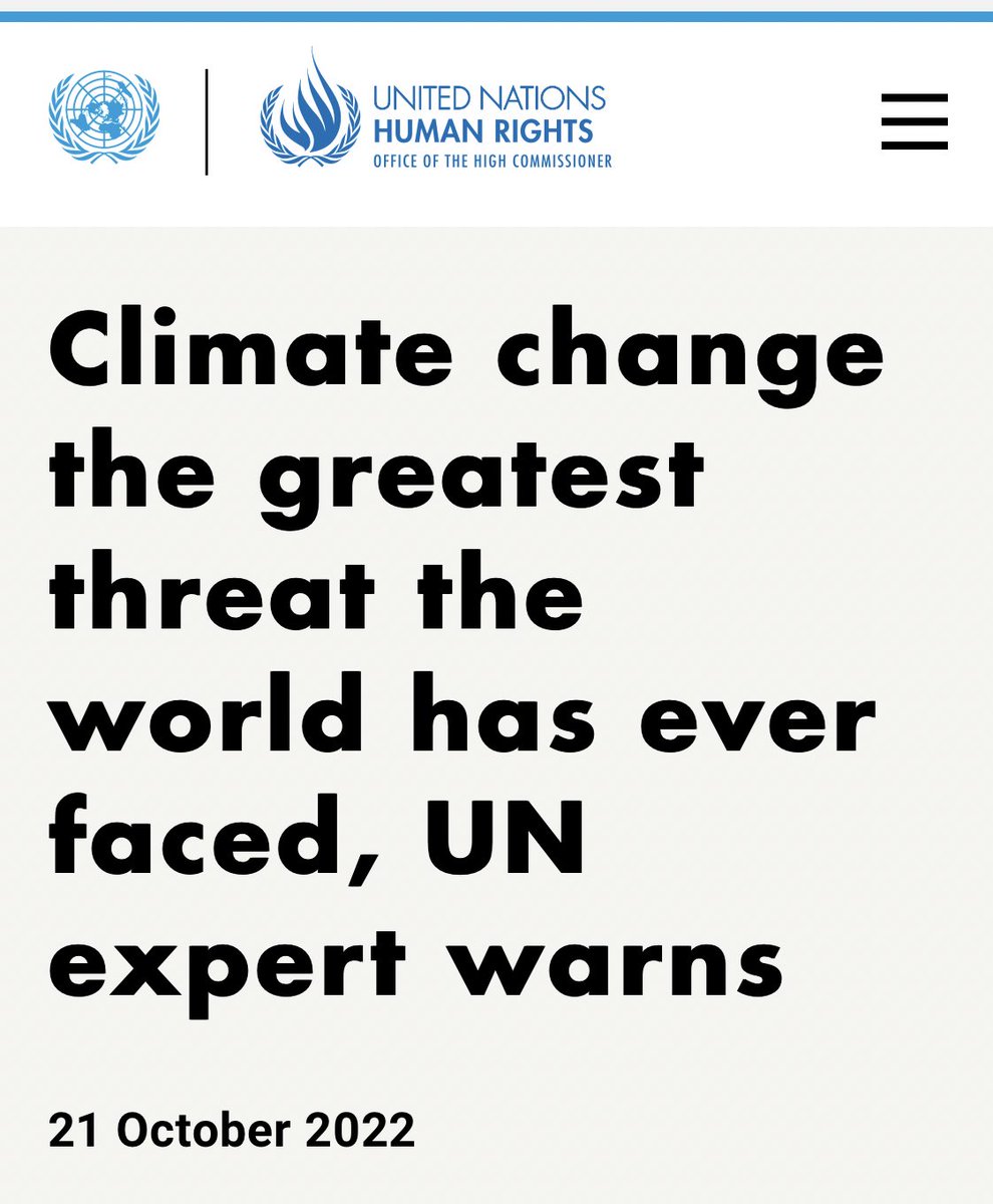 Klimatförändringarna är det största hotet världen någonsin har stått inför, säger FN-expert i ny rapport 

ohchr.org/en/press-relea…
