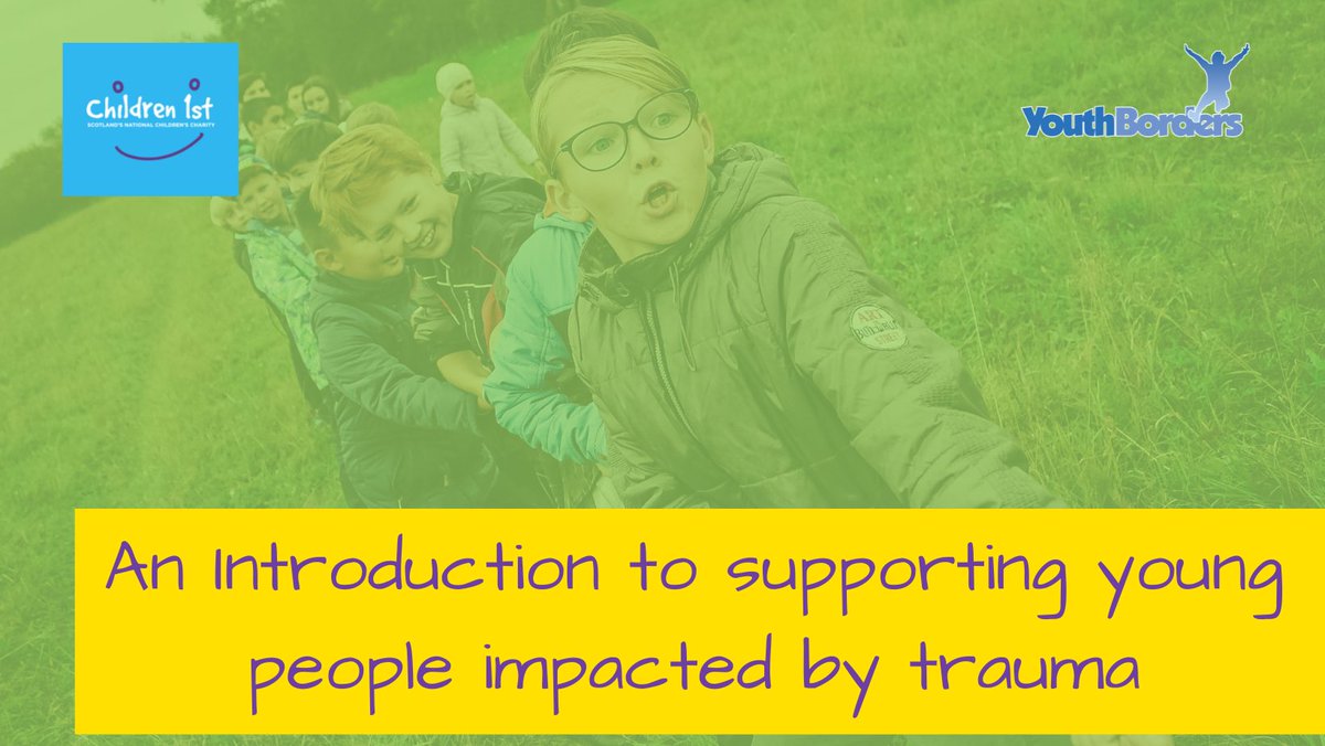 YouthBorders's tweet photo. 🔜An Introduction to supporting young people impacted by trauma
📅Tuesday 1st November, 1.30 - 4.30pm, Tweed Horizons Conference Centre
👉Join Children 1st for an introductory workshop on supporting young people impacted by trauma.
🔎To find out more, https://t.co/otFe0u9YnA https://t.co/yEFUESDzKs