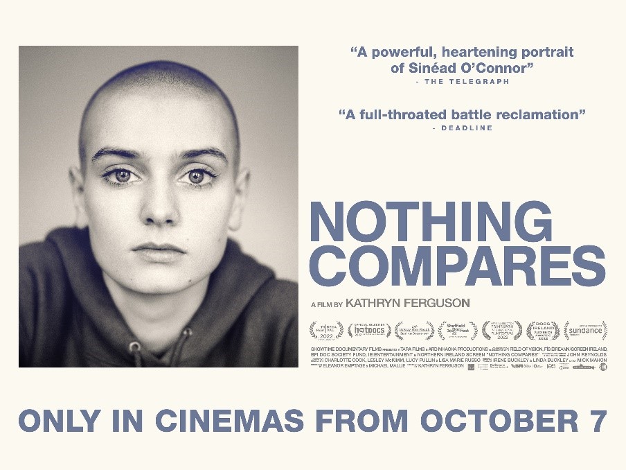 Just out of seeing @Kath_Ferguson 's Nothing Compares with my Mam at the @IFI_Dub I was struggling to hold it together, then looked at my Mam & saw she was crying & I was gone. It's a profoundly moving film. Sinéad's performance of War in front of a hostile crowd is incredible.