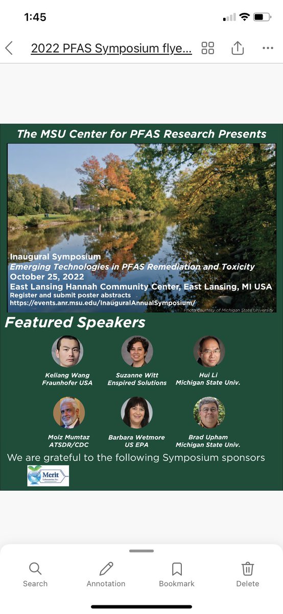 The Inaugural Symposium is just days away! Registration closes MONDAY. Don’t miss out on this incredible inaugural event. 

canr.msu.edu/pfas-research/…

#pfas #spartanswill