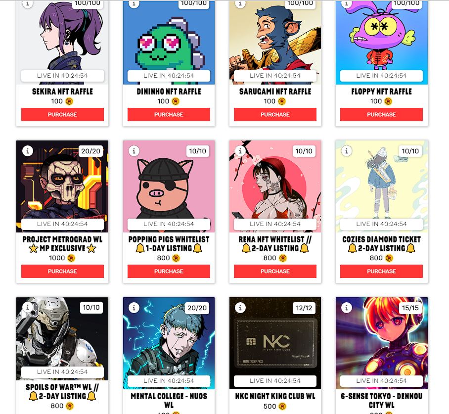 HAKI (@hakinft) on Twitter photo 🛍 #9 Marketplace List Update
Featuring:
@MetroGradNFT
@PoppinPigs
@RenaOfficialNFT
<a href="/CoziesOfficial/">Cozies</a>
<a href="/SpoilsOfWarTM/">Spoils Of War™</a>
@MC_NUOS
<a href="/NKCNFT/">NKC Night King Club NFT</a>
@antennna7
<a href="/nisukeNFT/">Nisuke by NKC 🍥</a>
@KitsuneKinsETH
@KaizenDesu
Plus NFT raffles!
LIVE on marketplace.theshrine.io
Join our Discord!:
discord.com/invite/theshri…
⛩ 🛍 #9 Marketplace List Update
Featuring:
@MetroGradNFT
@PoppinPigs
@RenaOfficialNFT
<a href="/CoziesOfficial/">Cozies</a>
<a href="/SpoilsOfWarTM/">Spoils Of War™</a>
@MC_NUOS
<a href="/NKCNFT/">NKC Night King Club NFT</a>
@antennna7
<a href="/nisukeNFT/">Nisuke by NKC 🍥</a>
@KitsuneKinsETH
@KaizenDesu
Plus NFT raffles!
LIVE on marketplace.theshrine.io
Join our Discord!:
discord.com/invite/theshri…
⛩