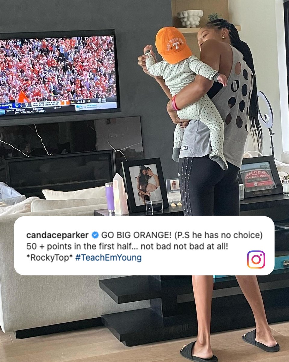 .@Candace_Parker's son better be a @Vol_Football fan when he grows up 😂