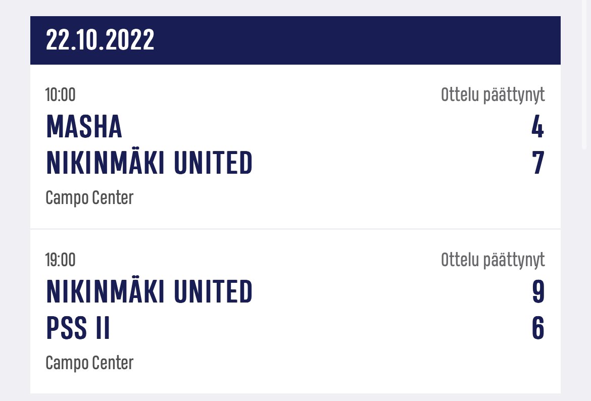 nikinmakiunited's tweet photo. Neljä pistettä Campon pitkästä päivästä! Tässä vaiheessa tulokset oikeuttavat taulukossa sijalle 3. 

Seuraavan kerran pelataan 12.11 AC Kaarelassa. https://t.co/MM2H3pf5h0