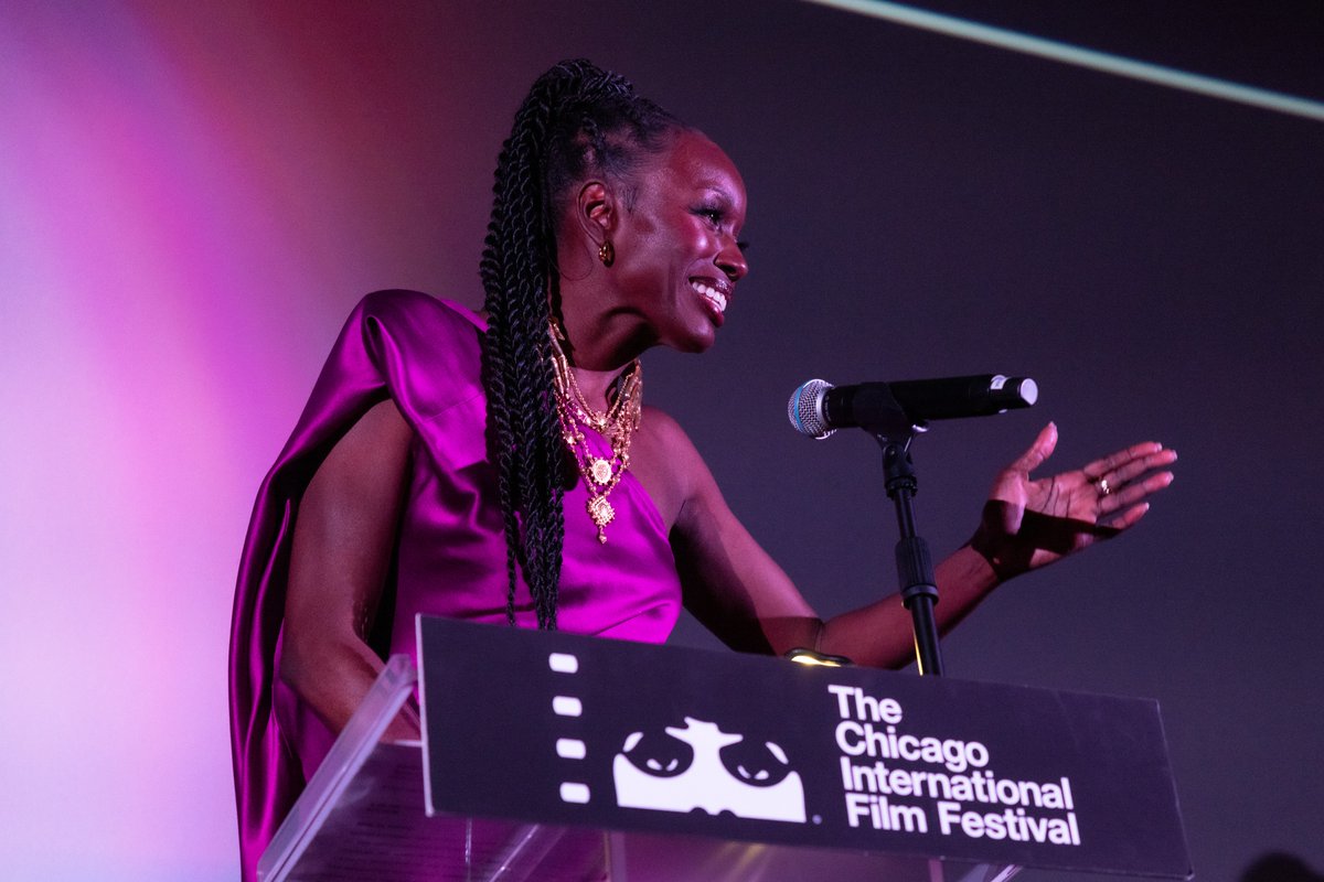 chifilmfest's tweet photo. Last night, we had the absolute honor of welcoming @MameAnnaDiop to the 58th #ChiFilmFest to screen Nikyatu Jusu's NANNY. Presenting Anna Diop with the Rising Star Award, this was a Friday we won't be forgetting. 🌃✨

📸 by Barry Brecheisen &amp; @Timothy_Schmidt https://t.co/PLKSApFAuP