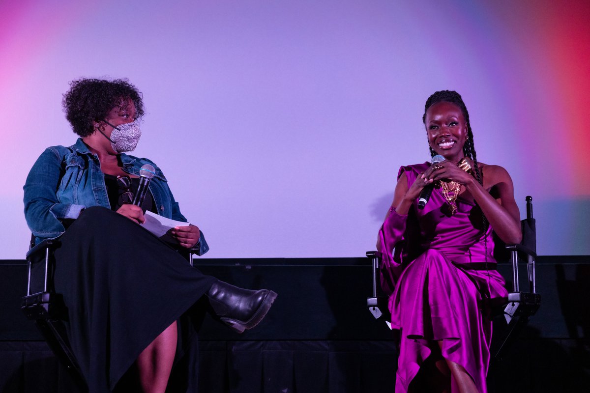 chifilmfest's tweet photo. Last night, we had the absolute honor of welcoming @MameAnnaDiop to the 58th #ChiFilmFest to screen Nikyatu Jusu's NANNY. Presenting Anna Diop with the Rising Star Award, this was a Friday we won't be forgetting. 🌃✨

📸 by Barry Brecheisen &amp; @Timothy_Schmidt https://t.co/PLKSApFAuP