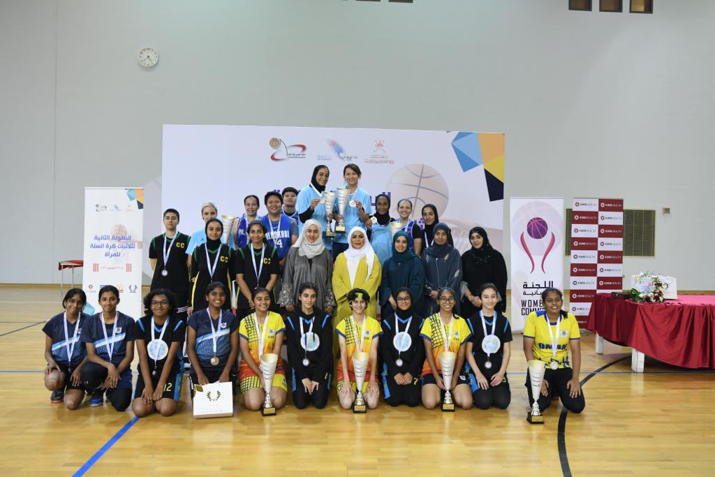 OmanBasketball's tweet photo. اختتمت النسخة الثانية من بطولة ثلاثيات السلة للمرأة تحت رعاية المكرمة الدكتورة عائشة الدرمكية وبمشاركة ٩٦ لاعبة

وانتهت المسابقة على النحو التالي : 
فئة العموم :
المركز الاول :  شركة تنمية نفط عمان
المركز الثاني : الجالية الفلبينية
المركز الثالث : فريق ڤايبر https://t.co/veZ45A34X3