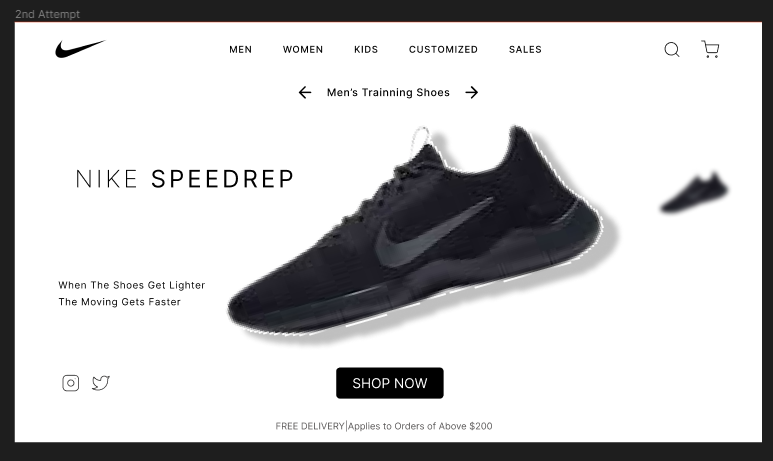 ImDRD7's tweet photo. UX Design of Nike Home Page @stephanieorkuma @apoorvtwts ...Do check it out and post your Reviews n Comments about it #uxdesign https://t.co/iuZ6HUCqU1