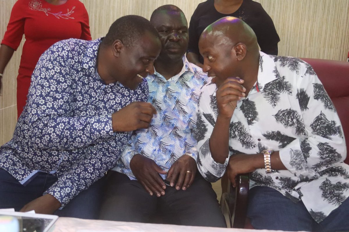 HonKhamala's tweet photo. Together with my brothers Hon. Ayub @SavulaHon
 &amp; Emmanuel @e_Wangweat my shibuli home.

We have agreed to engage the National government led by President @WilliamsRuto for Developmental purposes. https://t.co/yNLdfgLjjF