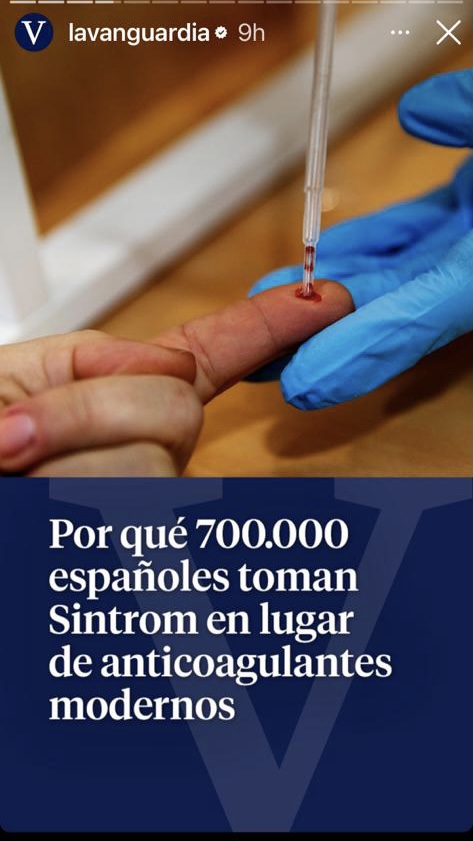 Dolorsseto's tweet photo. ¿Por qué España nos descoagula a la antigua cuando las guías europeas de práctica clínica indican que los #ACOD deberían ser el tratamiento de primera elección? #YoquieroelegirACOD y ¿tu? @FEASAN_ @sehh_es @secardiologia @hospitalclinic   https://t.co/tcEJqbmmzJ https://t.co/xEURHG7PqV