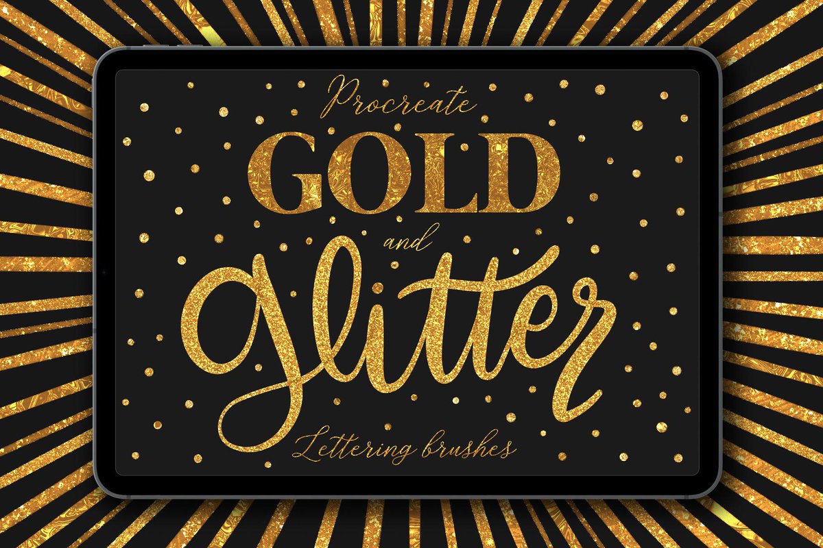 DavidZydd's tweet photo. GLITTER BRUSHES FOR PROCREATE https://t.co/RGdmgugM89  #padbackground #metallic #digitalplanner #guidetemplatejournal #sparkly #metallicbrushes #ProcreateAddon #Addons #design #procreate #ipad https://t.co/Av4NVklC8x