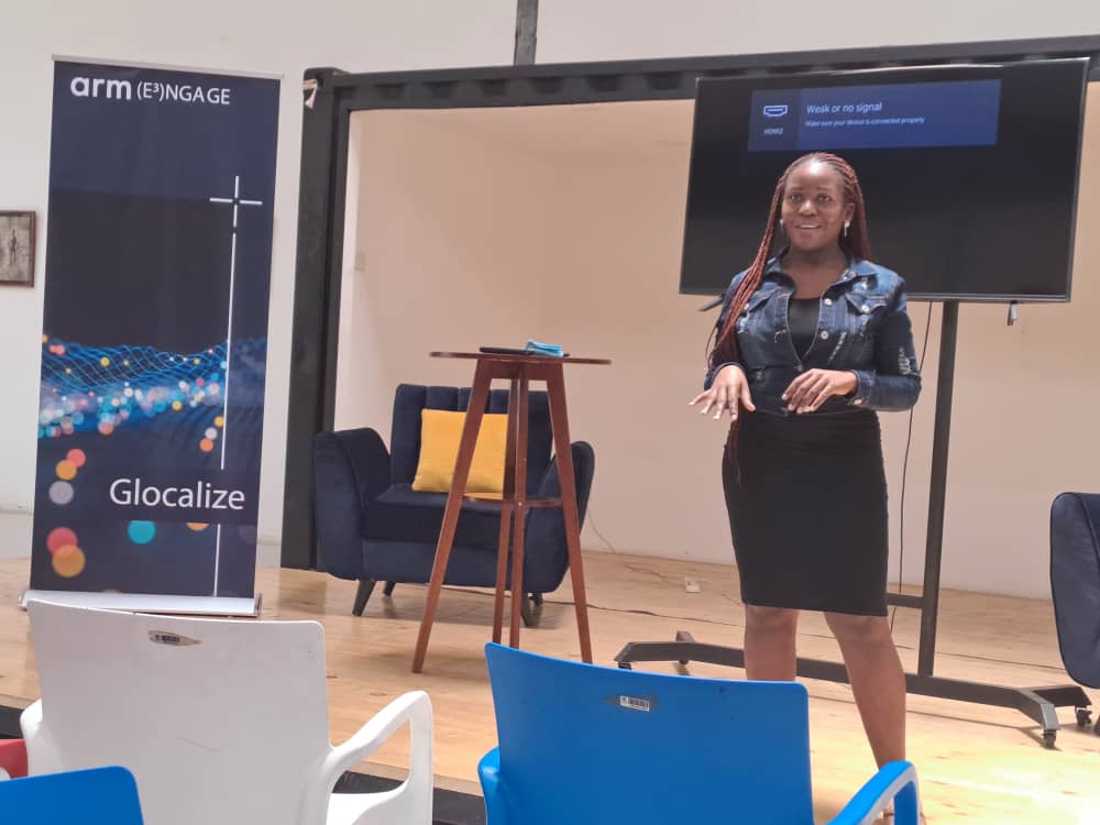 slugada's tweet photo. We need to; 
1) support the ladies interested in tech by inviting them to tech events
2) And ladies don't be afraid to ask qns. Bse we all have to start from somewhere.

Janet lead @WTMKampala sharing her experience as a Software Engineer at #EmbeddedLearningChallenge with @Arm https://t.co/YHWrhcSqiN