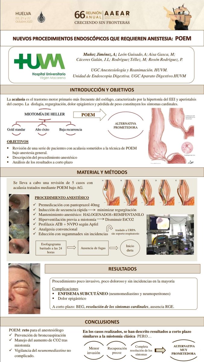 ¡Enhorabuena a Álvaro Muñoz por el PREMIO a la Mejor Comunicación Póster con Defensa Oral en la 66ª Reunión Anual de la AAEAR! Muy orgullosos de nuestros residentes y de todos los trabajos presentados.<a href="/AyRHUVM/">Anestesiología y Reanimación HUVM</a> y <a href="/DigestivoHUVM/">@Digestivo HUV Macarena</a> . <a href="/aaearanestesia/">aaear</a> <a href="/sedar_es/">SEDAR</a> <a href="/SCISEDAR/">@SCISEDAR</a> <a href="/HUVMacarena/">Hospital Virgen Macarena</a>