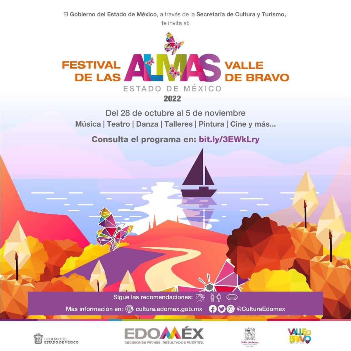 EdgarValadezO's tweet photo. Te esperamos en #ValleDeBravo del 28 de octubre al 5 de noviembre para disfrutar del #FestivalDeLasAlmas 🦋 2022.
Consulta el programa completo y no te pierdas ninguna actividad. 👇

https://t.co/ZmAiUgPwL1 https://t.co/RSbjzsVWSM