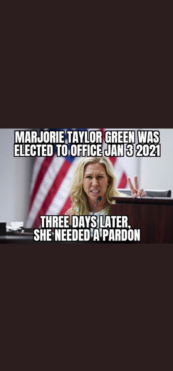 Russell33378017's tweet photo. @RepMTG A traitor talking about history... you are the most disgraced representative in American history https://t.co/C2E2KPBNRN