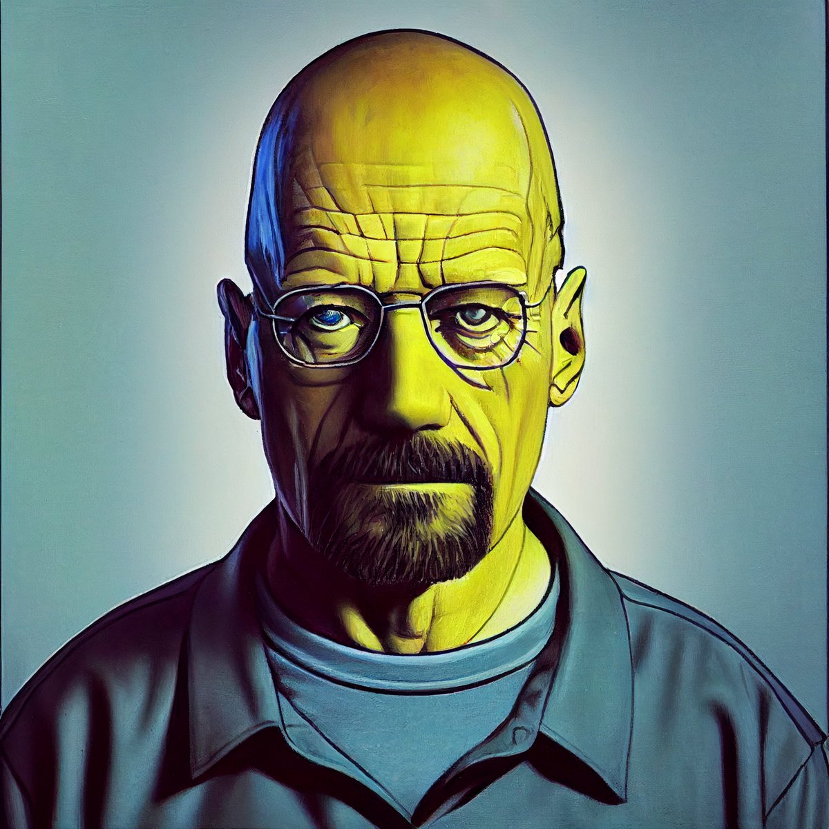 therealloserz's tweet photo. Walter White as Homer Simpson #BreakingBag #WalterWhite #Midjourney #MidjourneyAIArtwork #AIArtworkHasTagAIArt #BreakingBadArt #BreakingBad https://t.co/hWIyvVbGR9