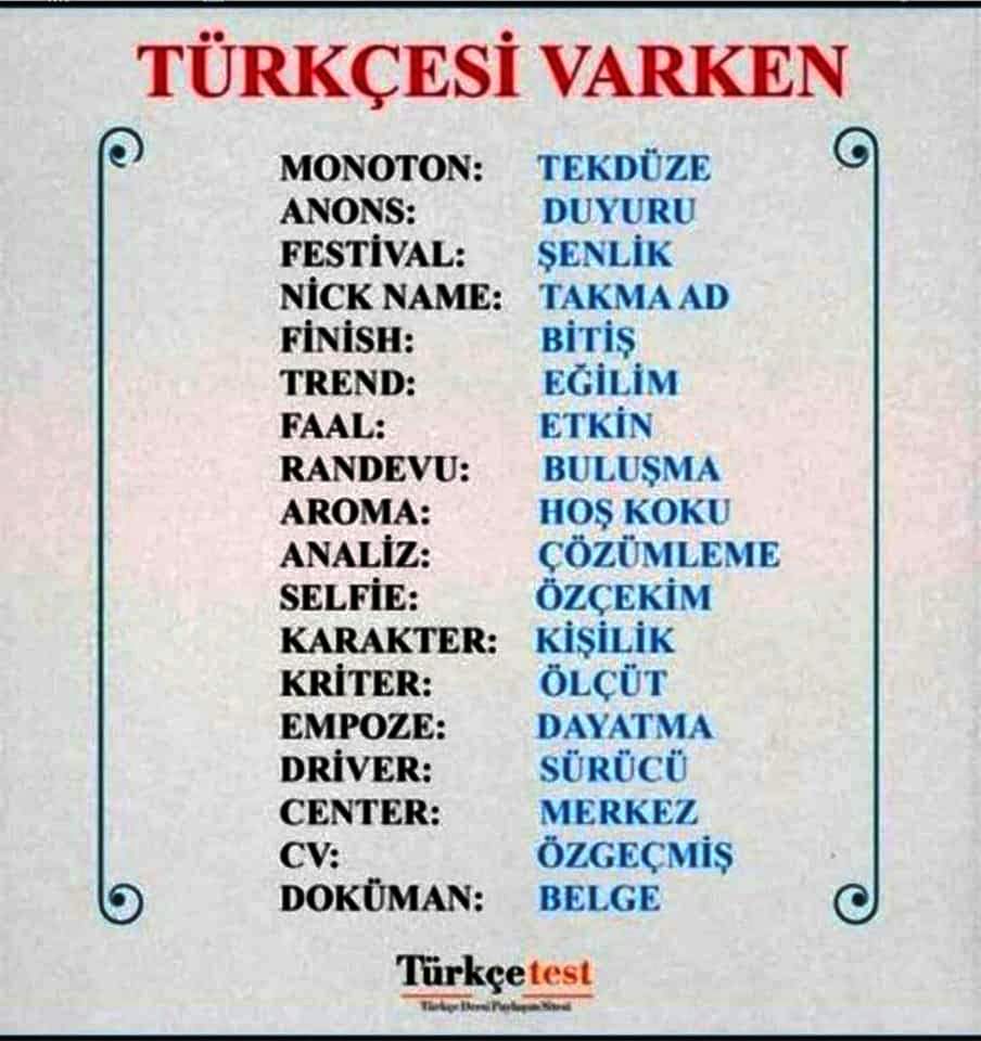 Arapça isteyen Urban'a gitsin, Acemce isteyen İran’a gitsin, Frengiler Frengistan’a gitsin, Ki biz Türk’üz, bize Türkçe gerekir. Kemal Paşazade Sait Bey