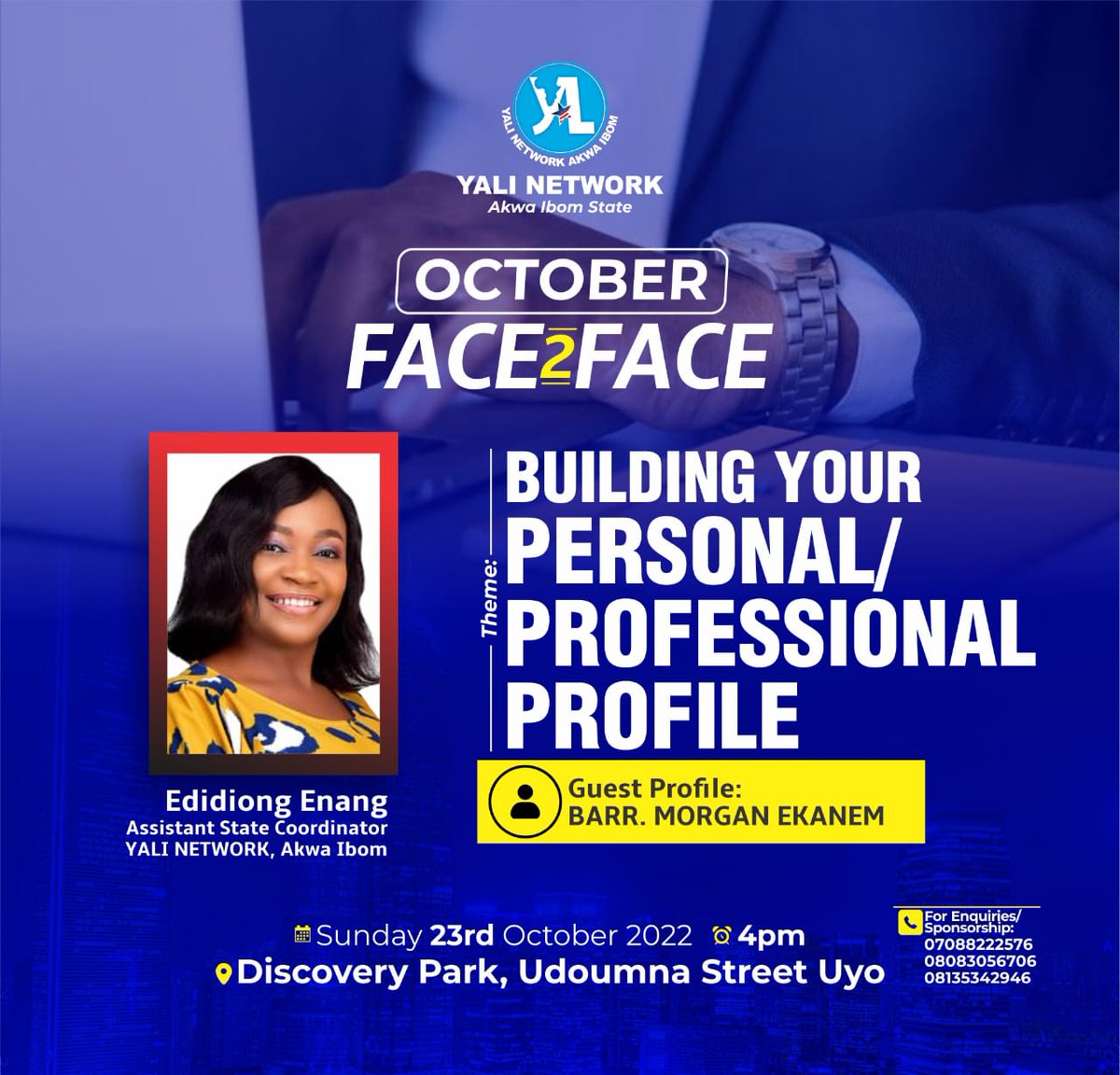 Don't be told. Plan to attend in person. It promised to be fun and value adding!
<a href="/YaliAkwaIbom/">YALI Network AkwaIbom</a> <a href="/LEAPAfrica/">LEAP Africa</a> <a href="/YIAGA/">Yiaga Africa</a> , <a href="/ActionAidNG/">ActionAid Nigeria</a> <a href="/ActivistaNG/">ActivistaNigeria</a> <a href="/YAFng/">jeongin</a> <a href="/yofci_ng/">YOUTH FOR CHANGE INITIATIVE</a> <a href="/ProjectalertVaw/">Project Alert VAW</a> <a href="/vitoniafund/">Vitonia Lead International Foundation</a> <a href="/ND4NPC/">New Deal for Nature and People Coalition (ND4NPC)</a> <a href="/vitoniafund/">Vitonia Lead International Foundation</a> <a href="/OfficialAYDAG/">Arewa Youth Development & Awareness Group</a> <a href="/NGYouthSDGs/">#NGYouthSDGs | Nigeria Youth SDGs</a> .