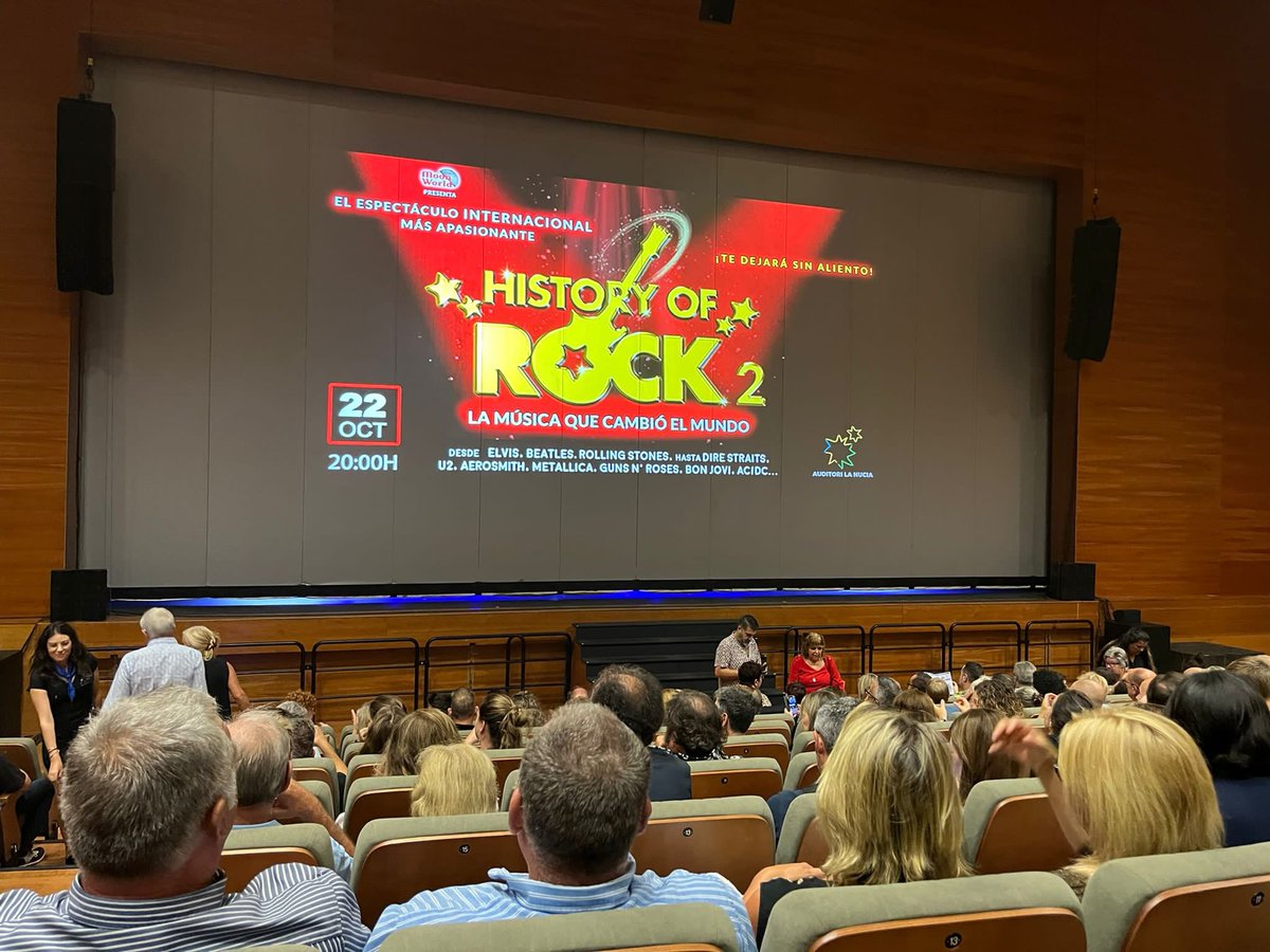 LaNuciaES's tweet photo. 🔝🔝Lleno absoluto en l’@AuditoriMed para el estreno de “History of Rock 🎸 2”
🤩ESPECTACULAR🤩 https://t.co/qGyyniwrs2