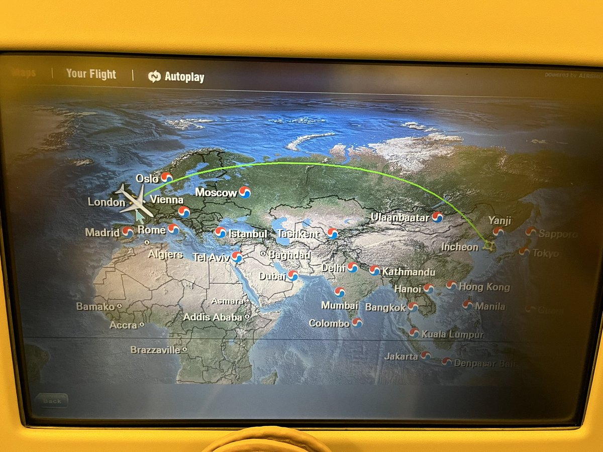 Dan_Sayles's tweet image. I somehow think this won’t be the route we’re taking…LHR ✈️ ICN