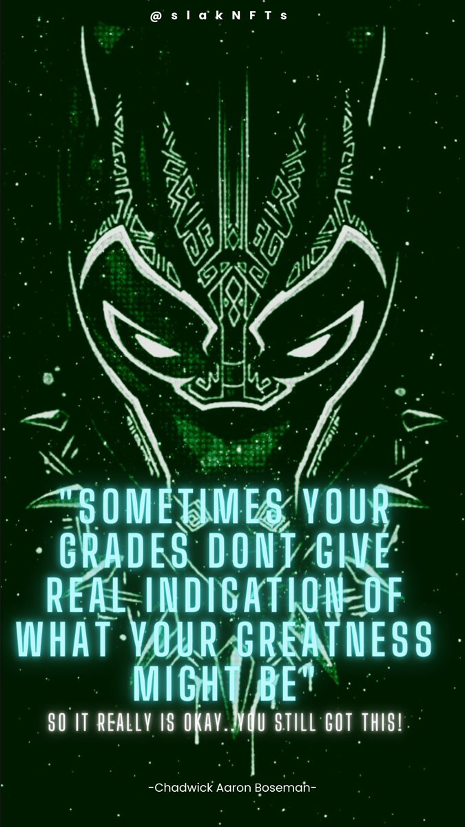 quimer_'s tweet photo. Chadwick Boseman will forever be a quintessential icon i honor and love!
Here’s what he wants “us” students to know🤍.
Still😏, that doesn’t mean we shouldn’t do our due diligence…but if you are struggling to, hey..you got this!
#WakandaForever #Web3 #slak #ASUUstrike #xHost https://t.co/wf3hnkD4kD