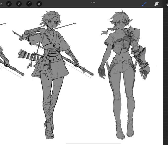 Here my ocs side by side 
Ai-sha and Kahru
Once enemies they became very good friends and travel companions.. 