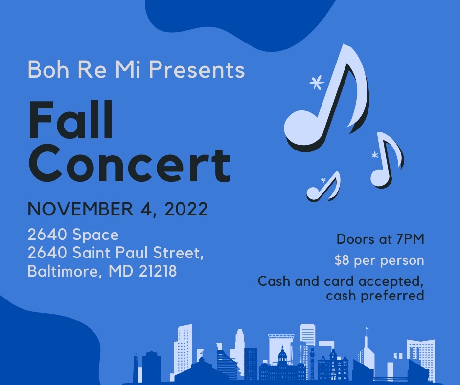 Come see us live at our Fall Concert!