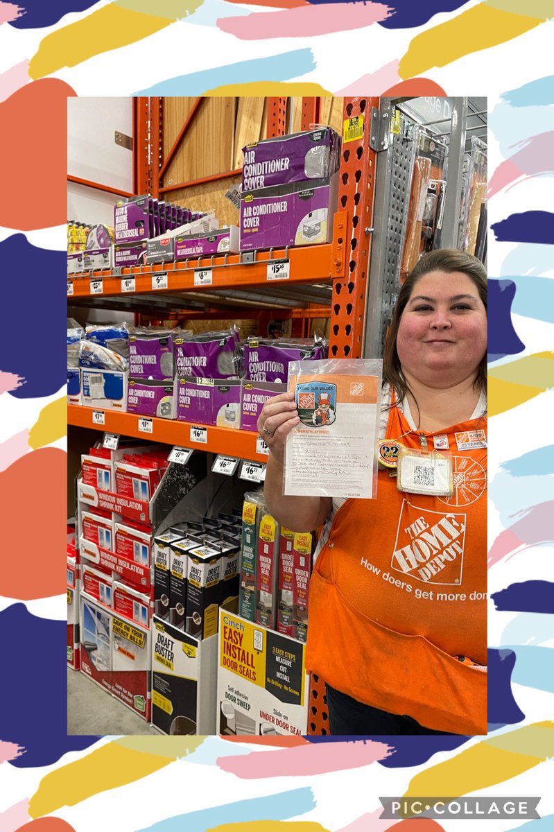Shannon received a Homer Award for her entrepreneurial spirit by setting the winterization end cap! #homeraward #entrepreneurialspirit