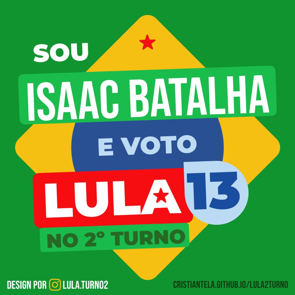 IsaacBatalha's tweet photo. Sim ou com certeza? #LulaNoSegundoTurno https://t.co/YUoNeBdalY