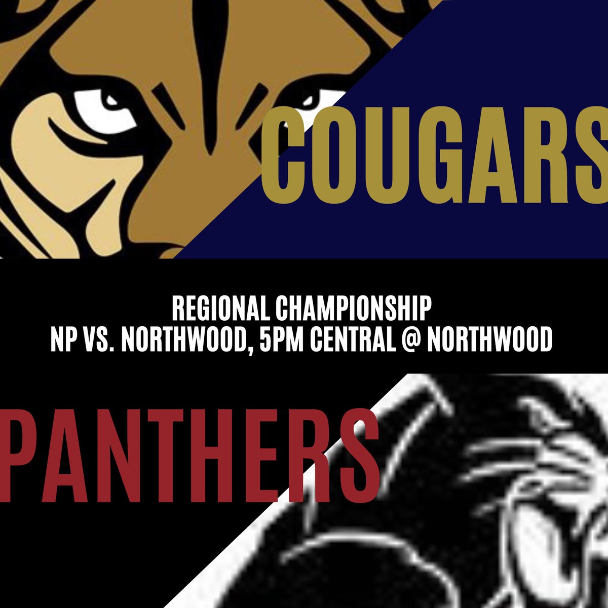 Elite Eight! Regional Championship tonight at Northwood, 5pm. #ihsaavb #cougarpride #EliteEight #ihsvca