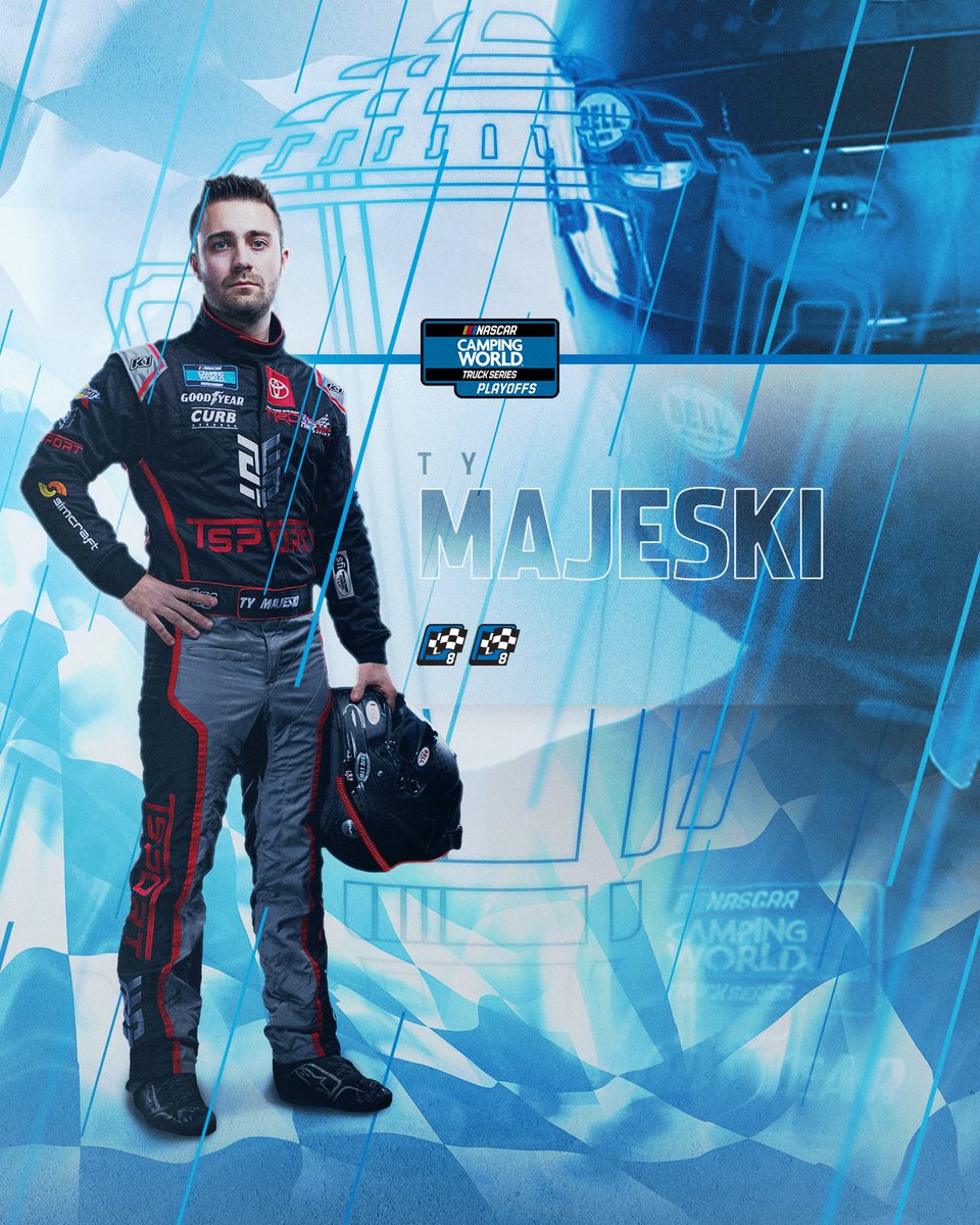 NASCAR_Trucks's tweet photo. 🏁 @TyMajeski wins his second Round of 8 race of the season.

#BaptistHealth200 | @HomesteadMiami https://t.co/8MntnTcqze