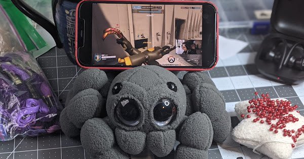 My favorite thing about my spiders?  They double as phone stands