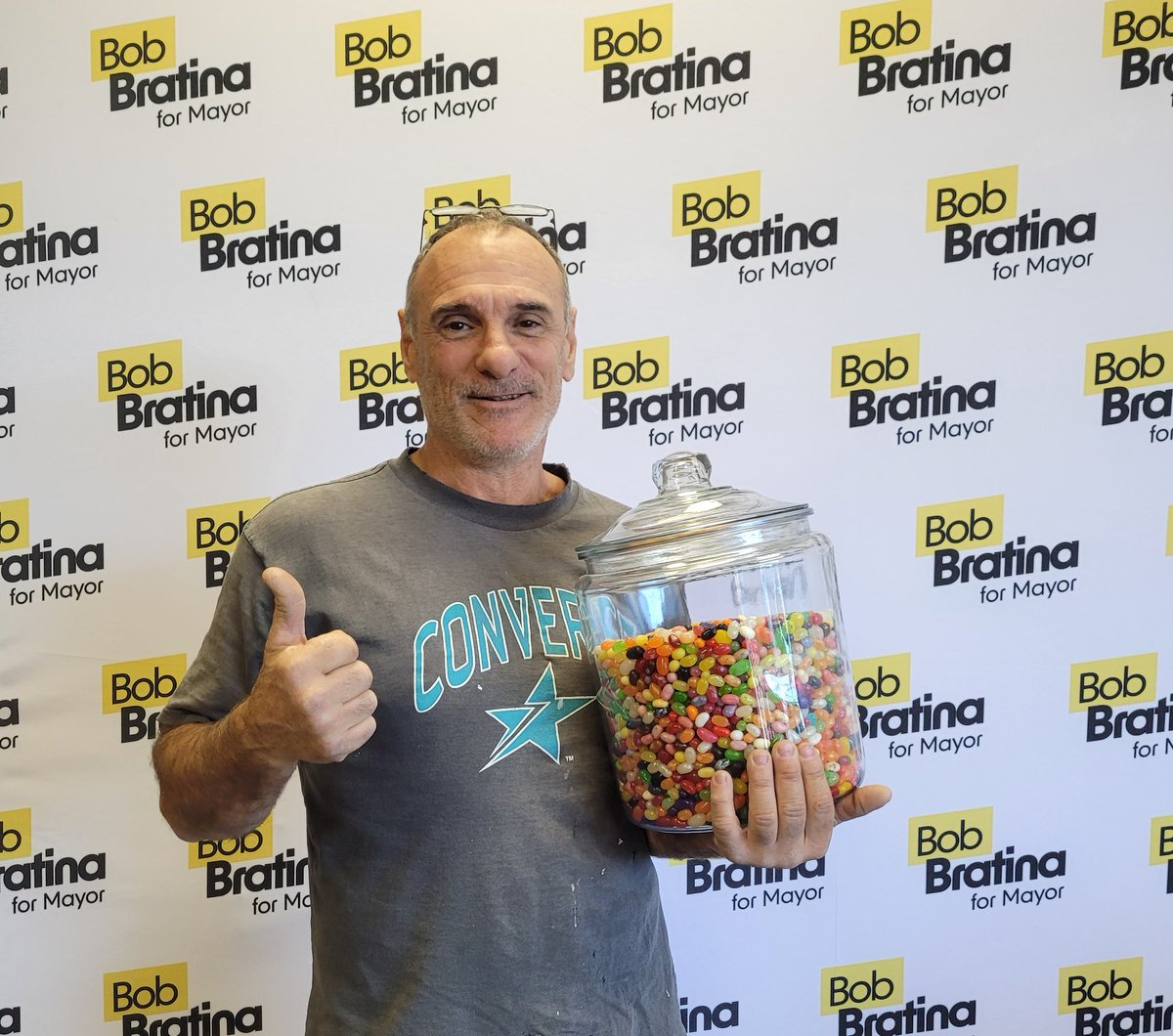 'My daughter's gonna love this!' Dasha's guess of 4206 jelly beans was only one bean away from the 4207 jelly beans in the jar! Congratulations Dasha!