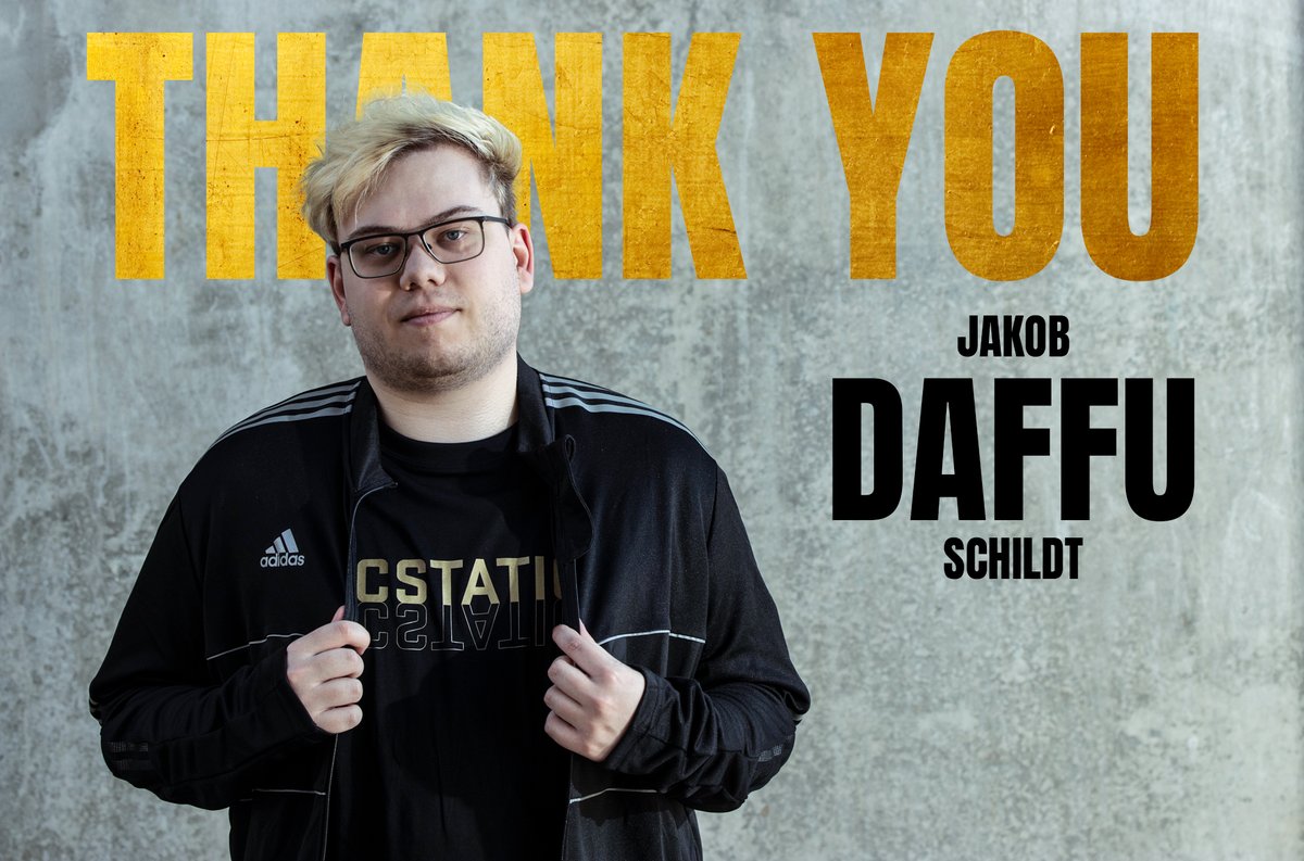ECSTATIC ⚡️ (@ecstaticcs) on Twitter photo Farewell legend!
Daffu's contract has now ended with us, and he will be taking a break from competitive CS:GO due to medical reasons.
Thank you for everything <a href="/Daffucs/">Jakob Schildt</a> 🫡 Farewell legend!
Daffu's contract has now ended with us, and he will be taking a break from competitive CS:GO due to medical reasons.
Thank you for everything <a href="/Daffucs/">Jakob Schildt</a> 🫡