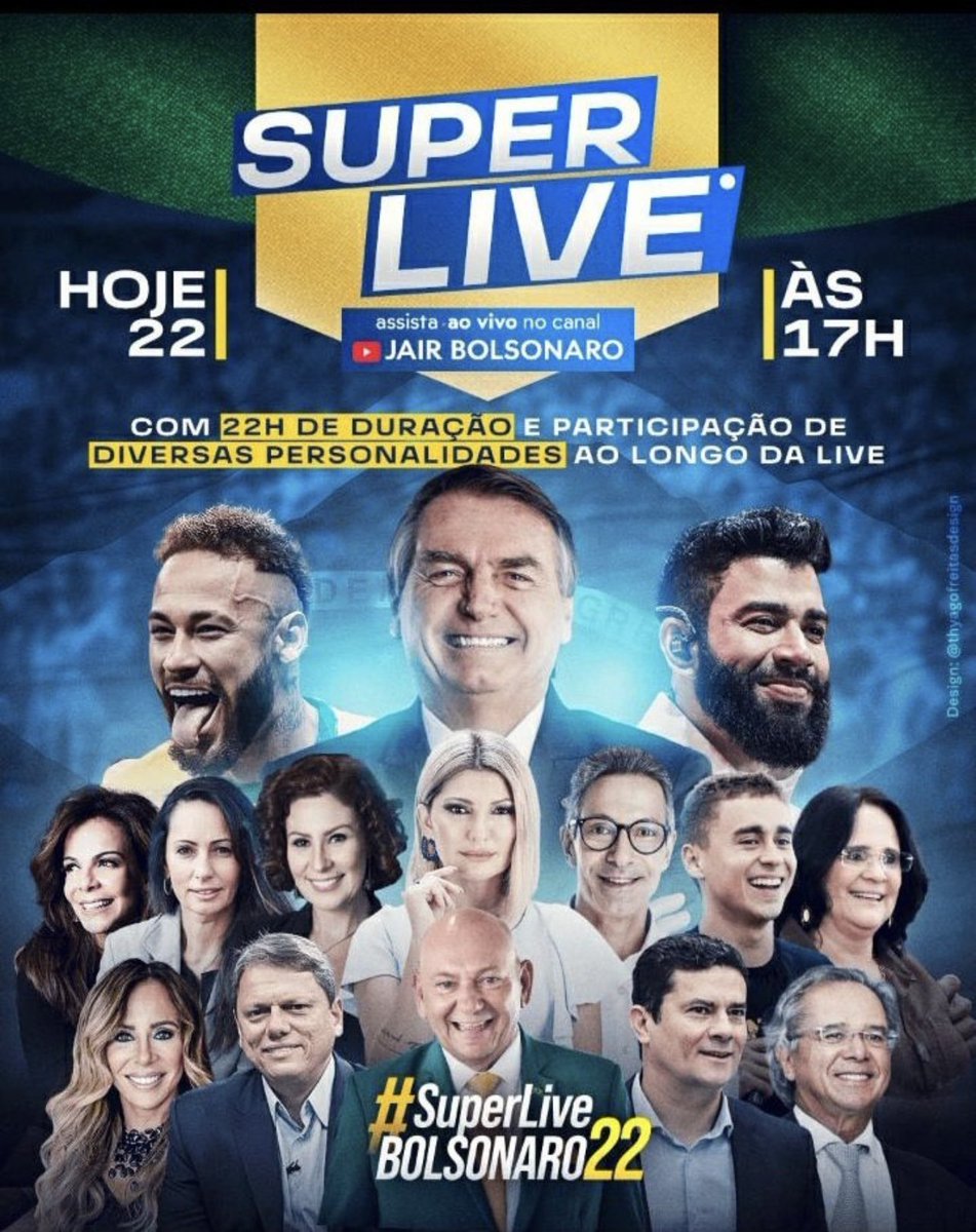 FlavioBolsonaro's tweet photo. Já colocou no despertador?
Começa 17h!
#SuperLiveBolsonaro 
👉 https://t.co/pclpWNFizr https://t.co/vw2rmx7KHg