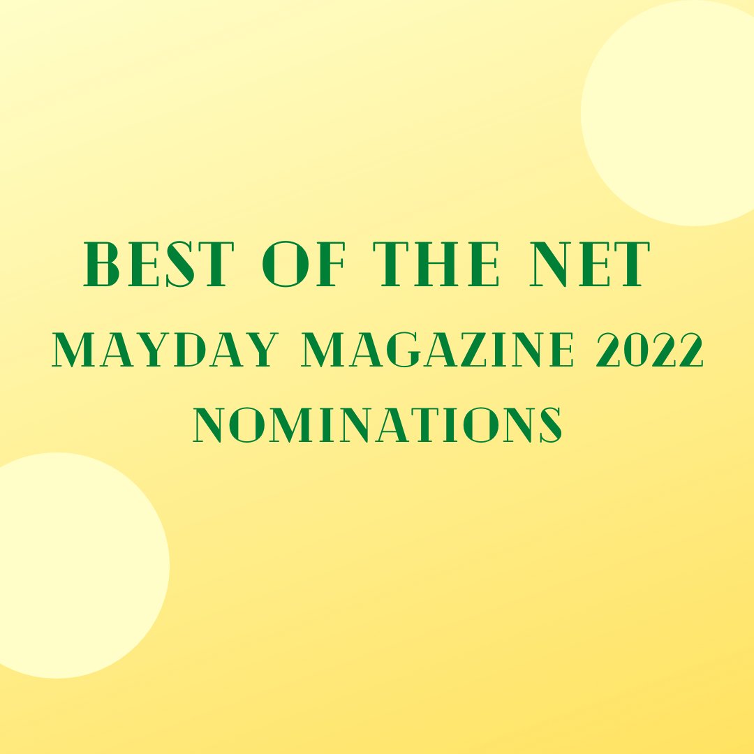 mayday_online's tweet photo. Announcing our Best of the Net nominations! Thanks for sending us your amazing work and congrats!
Writers @siamakvossoughi @CKubastathePoet @JuliaSirmons @honeybutterball @sostrow2 https://t.co/QmC2CvYUK4