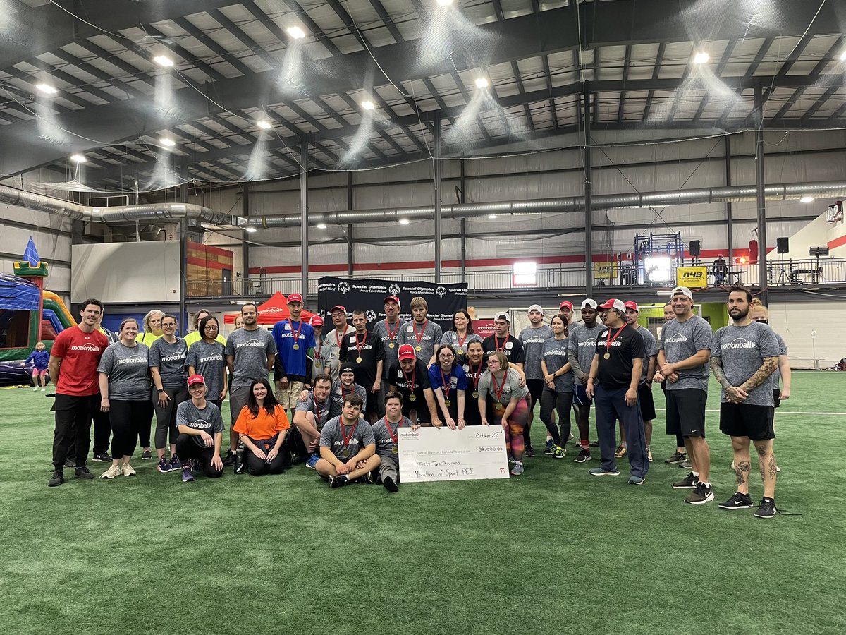 motionballPEI's tweet photo. What a day🎉
Thank you so much to our athletes, participants, sponsors and volunteers. An extra special shout out to our new title sponsor Sekisui Diagnostics. Together we raised $32,000 in support of Special Olympics! THANK YOU! See you all again next year ☺️🙌🏼🎉 https://t.co/9Sds5iHQhu