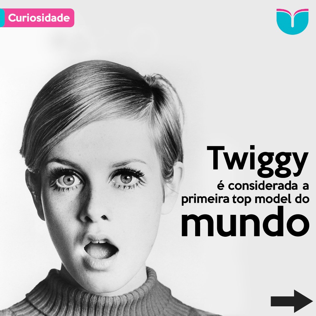 upmoda's tweet image. Nascida Lesley Hornby, no norte de Londres ( Inglaterra ) em 19 de setembro de 1949, a garota conhecida como Twiggy ( graveto em inglês ), marcou a geração da década de 60. Twiggy , aliás, é considerada a primeira top model do mundo. #moda #upmoda #ModeloftheMonth #modelos