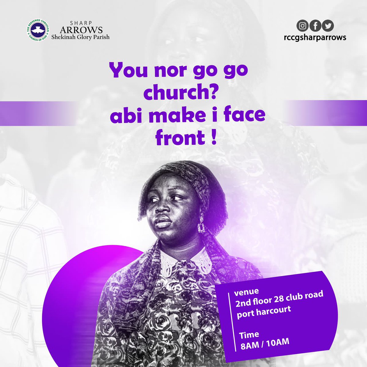 RccgSharpArrows's tweet photo. How far Jesus Baby?
When last you enter church? 
E get one church way barnis and OG's dey go way dey for 28 club road after Lagos bustop.
I say make I yarn you,their church go well and their service make sense.Try go early,make you see seat sidon. 
#rccgsharparrows
#worldchangers https://t.co/VmEujukv3y